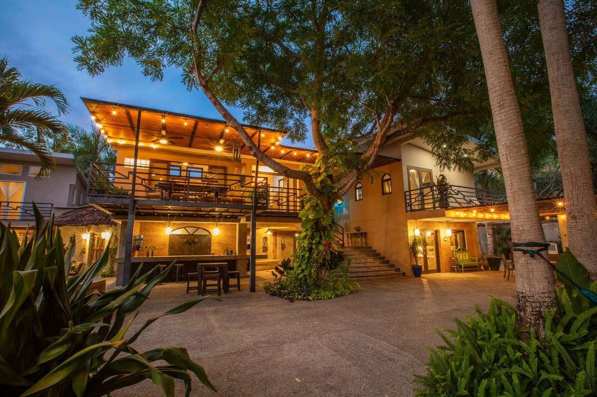 The estate at night